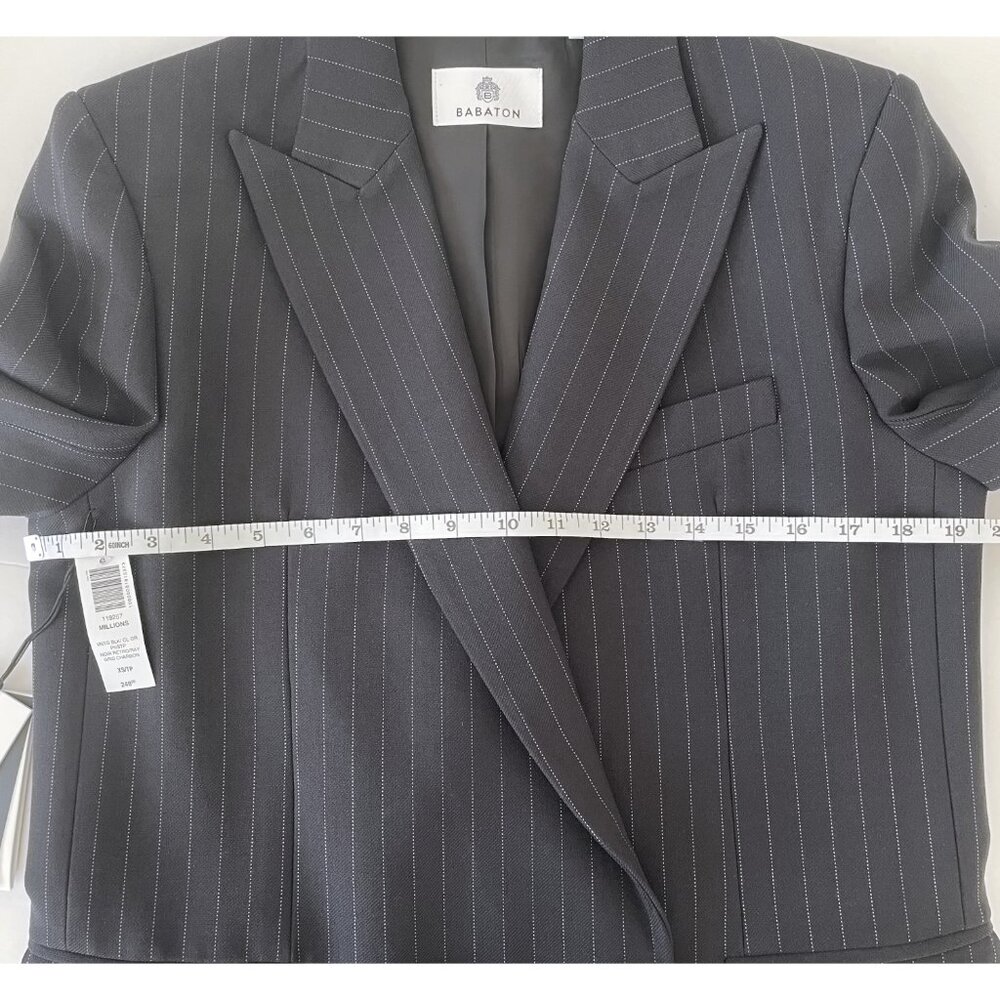 NWT ARITZIA Babaton Millions Blazer "VNTG BLK/ CL GR PNSTP" Size XS - Picture 7 of 7